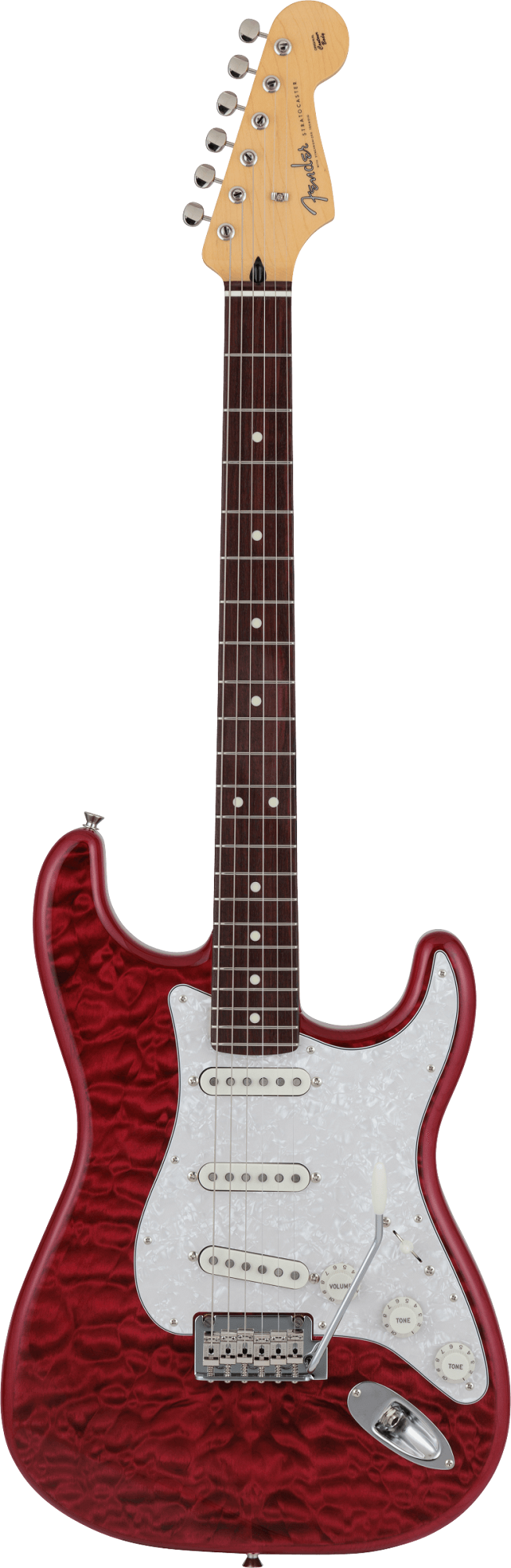2024 Collection Hybrid II Stratocaster RW Quilt Red Beryl