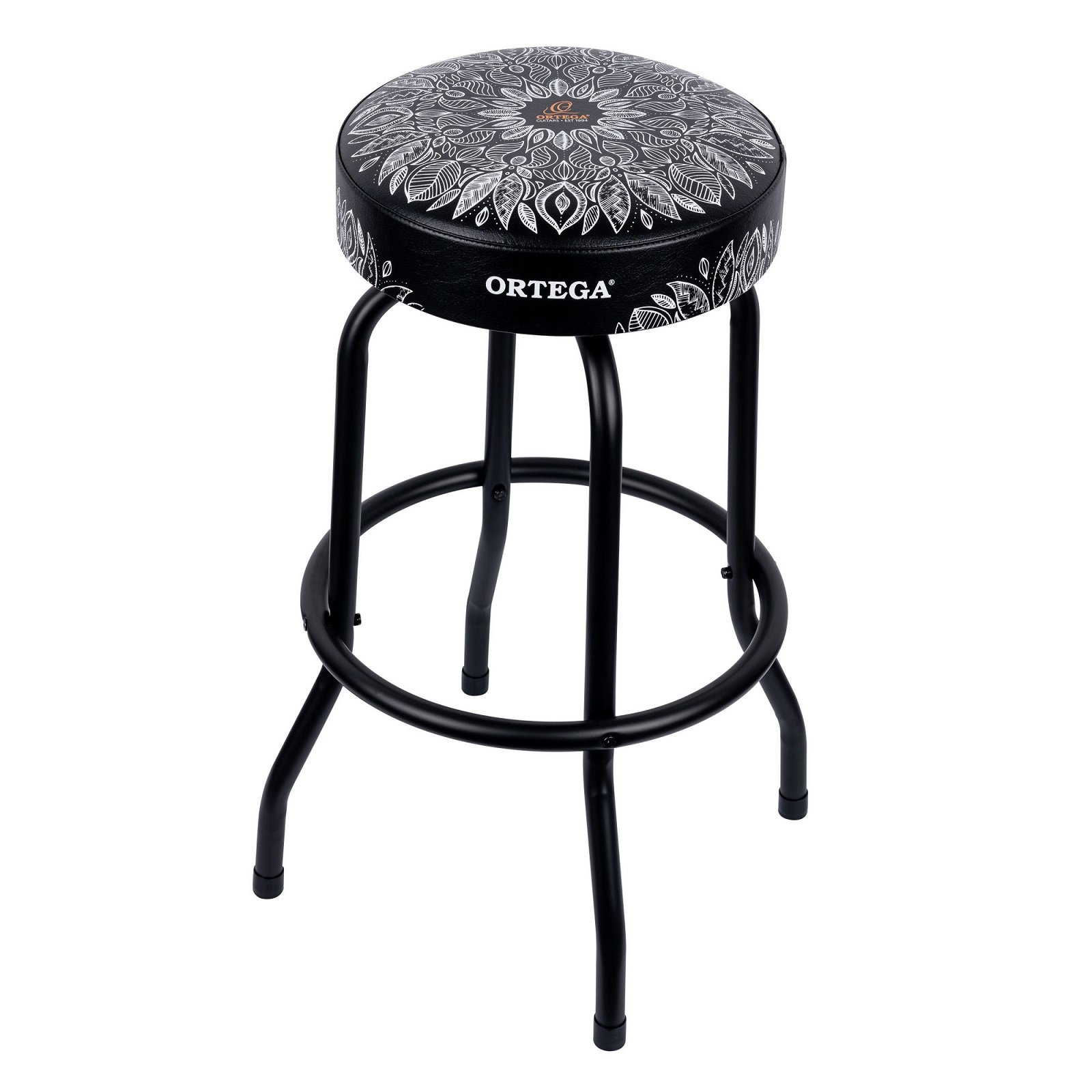 Bar Stool - 30" weißes Kaleidoskop / Black Hardware