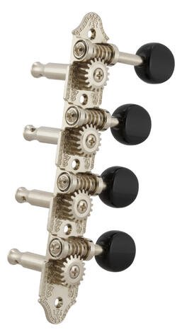 409FNB Professional Mandolin Machines with Black Button - Mandolin Machine Heads, Standard 4 + 4, fo