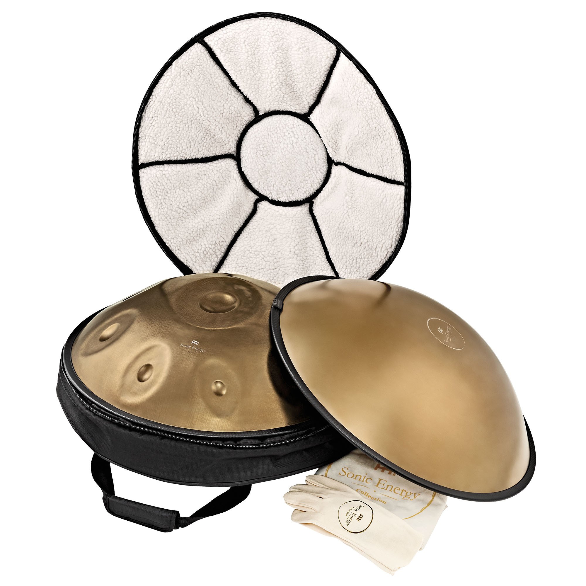 HPSTL100 Sensory Handpan Edelstahl D Kurd 10 Töne 440 Hz - Vintage Gold