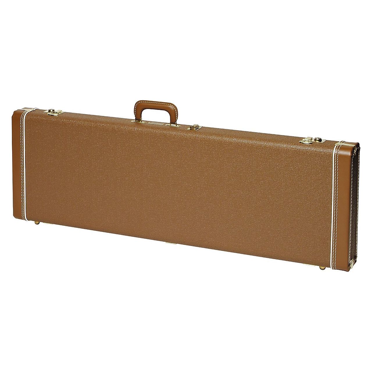 Precision Bass® Multi-Fit Hardshell Case, Brown w/ Gold Plush Interior