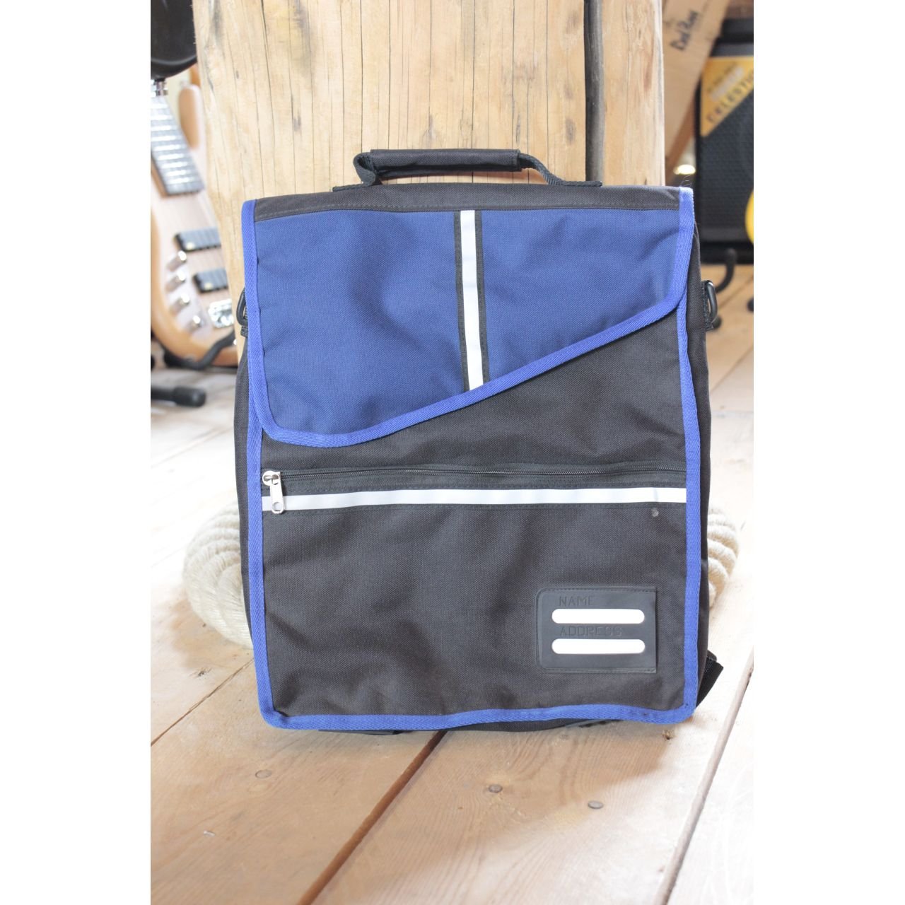 Rucksack Blockflöte schwarz blau