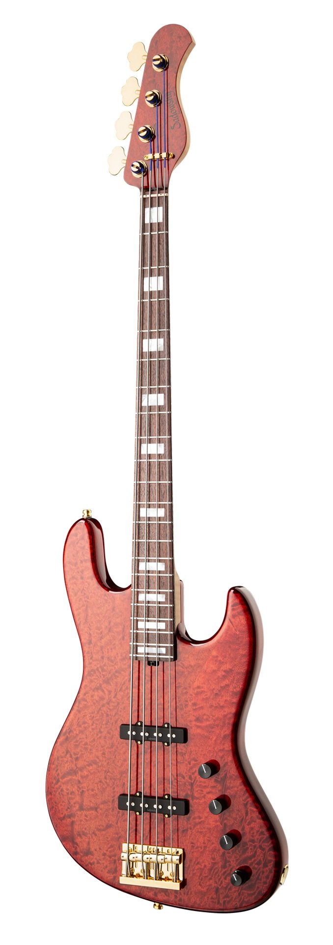 MasterBuilt 21-Fret Standard J/J Bass, Limited Edition 2023, 4-String - Majestic Red