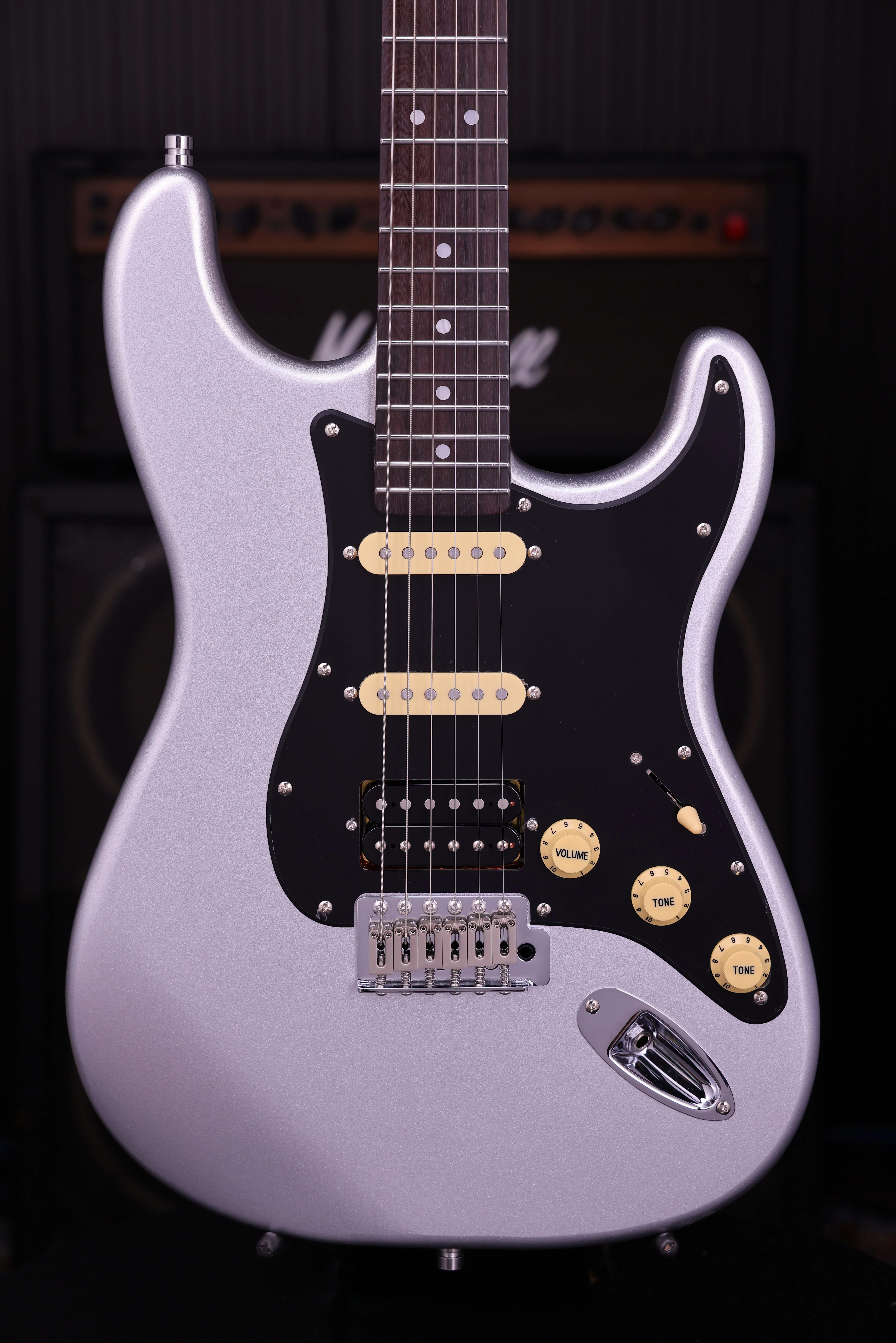 PS-4 Silver HSS ST-Style E-Gitarre