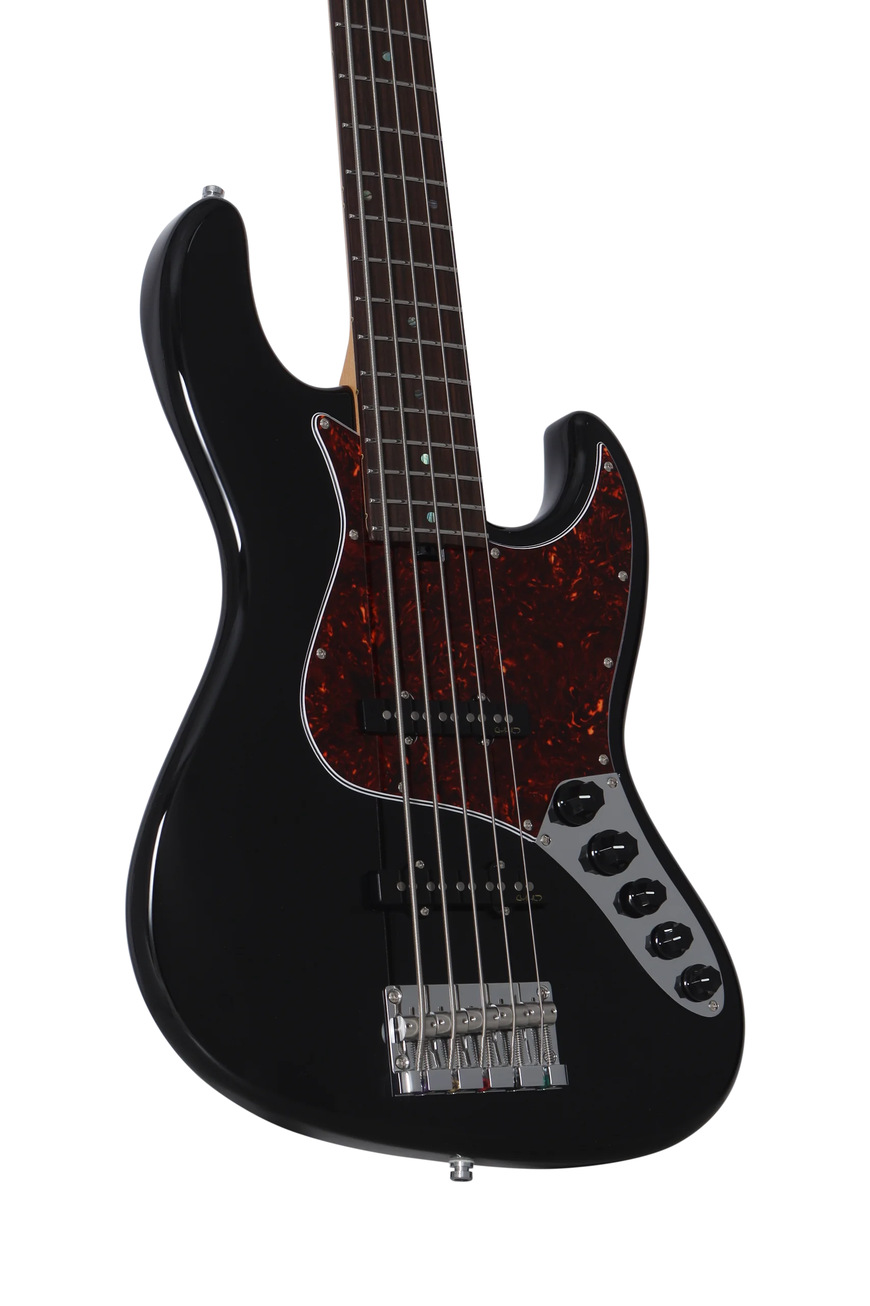 KJB5-Custom Rosewood Act Bass  Black
