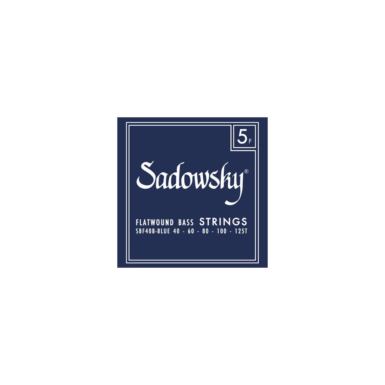 Blue Label Stainless Steel Flatwound Taperwound 040-125 5-String Set