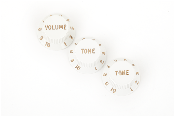 Stratocaster® Knobs, White (Volume, Tone, Tone) (3)