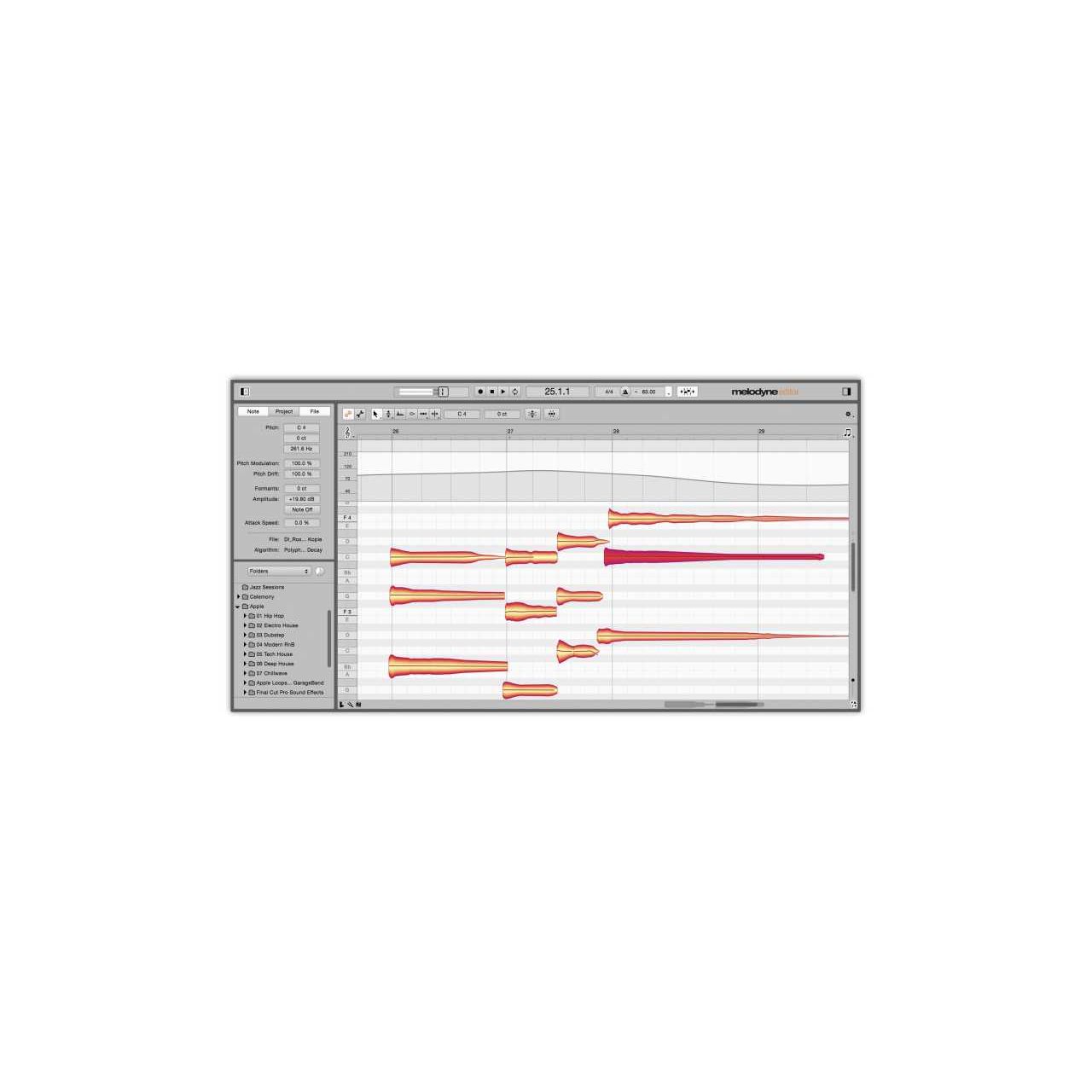 Melodyne 4 editor