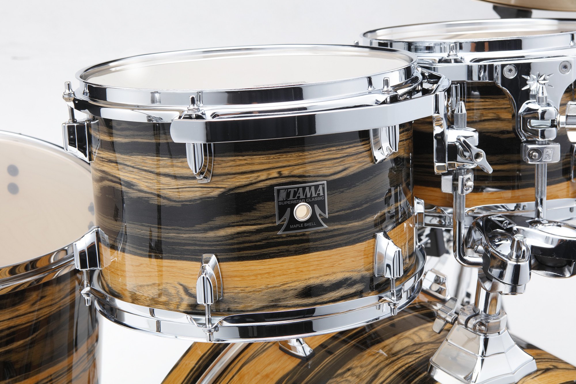 Superstar Classic Maple Shell Kit 5 teilig - Natural Ebony Tiger Wrap