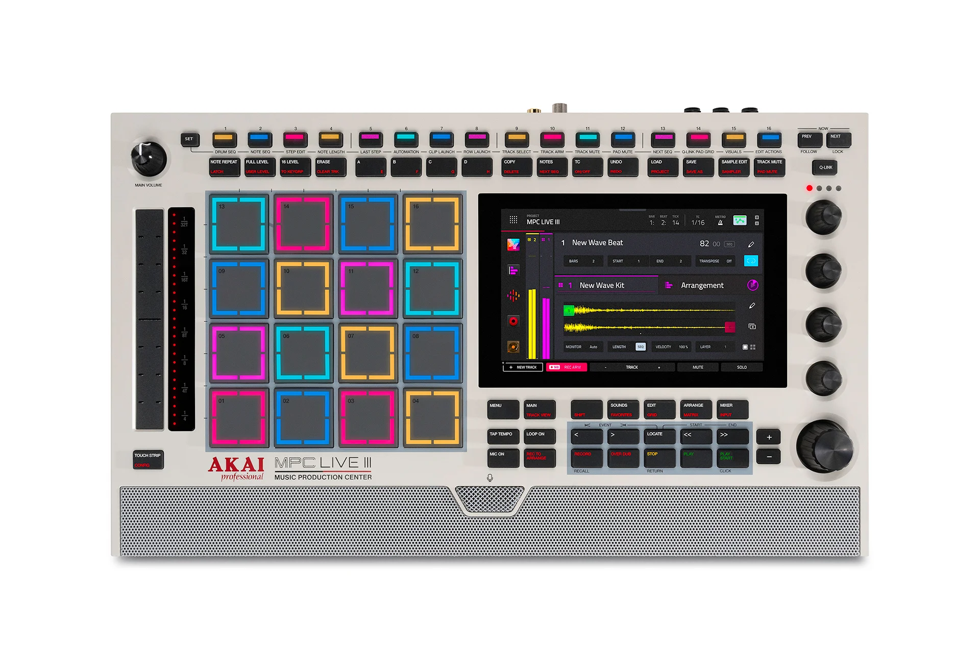 Akai MPC Live III Retro Vorderansicht mit Touchscreen