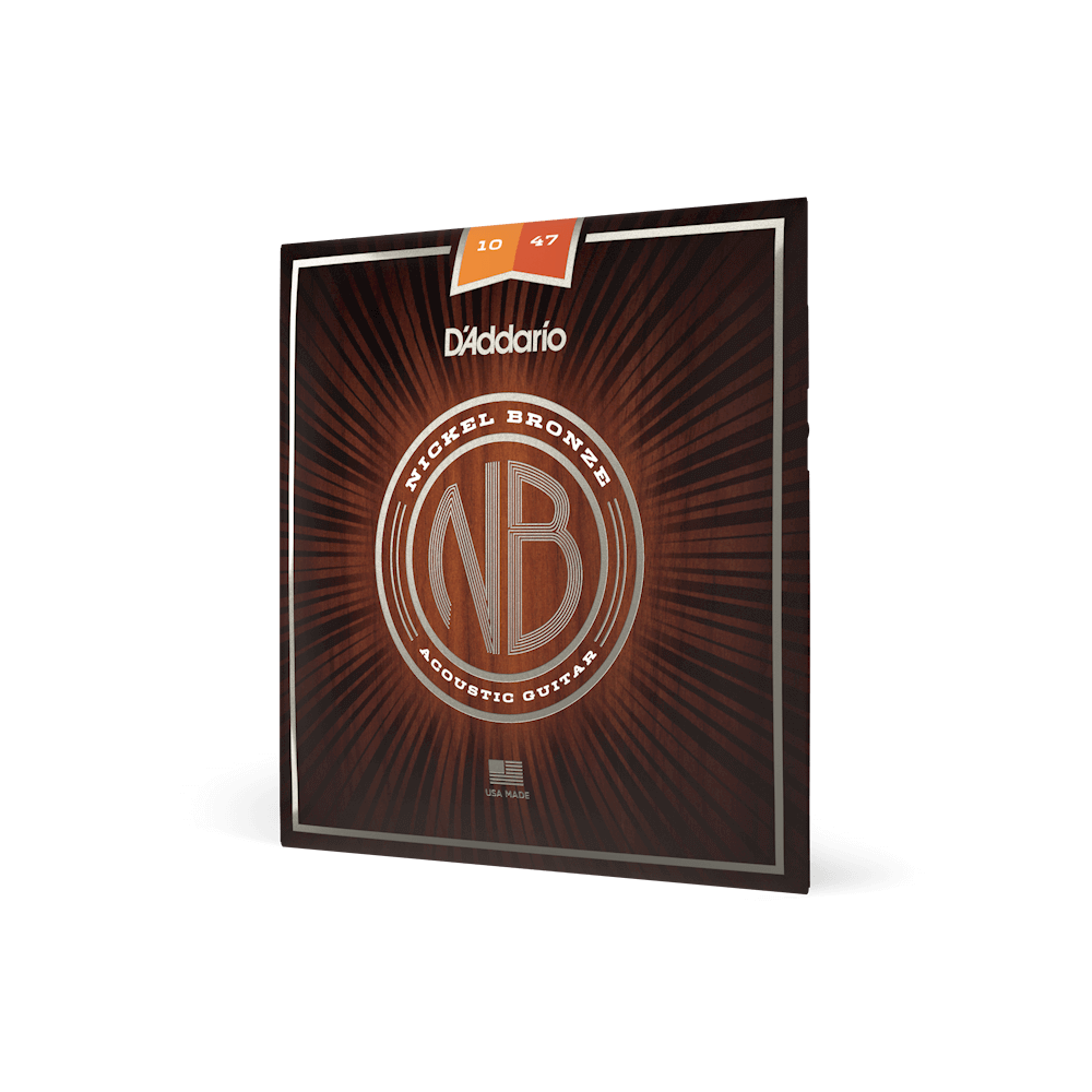 NB1047 Nickel Bronze Acoustic Guitar Strings, Extra Light, 10-47