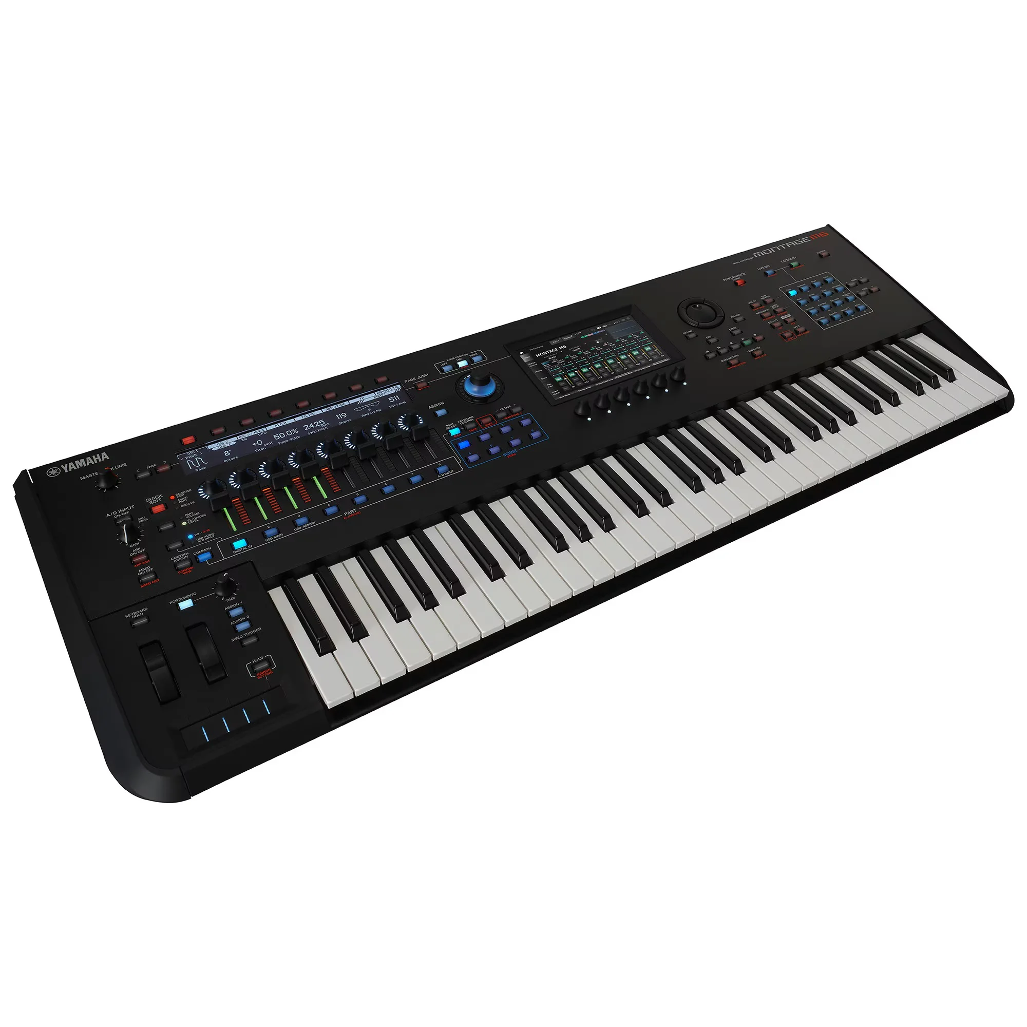 Yamaha Montage M6 Bedienfeld mit Super Knob Steuerung