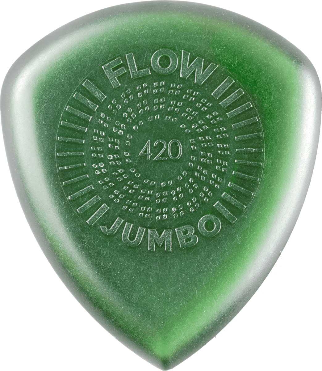 Flow Jumbo Picks with Grip, Player's Pack, 2 pcs., green, 4.20 mm 