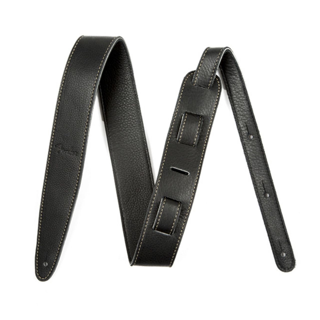 2" Artisan Crafted Leather Strap Black