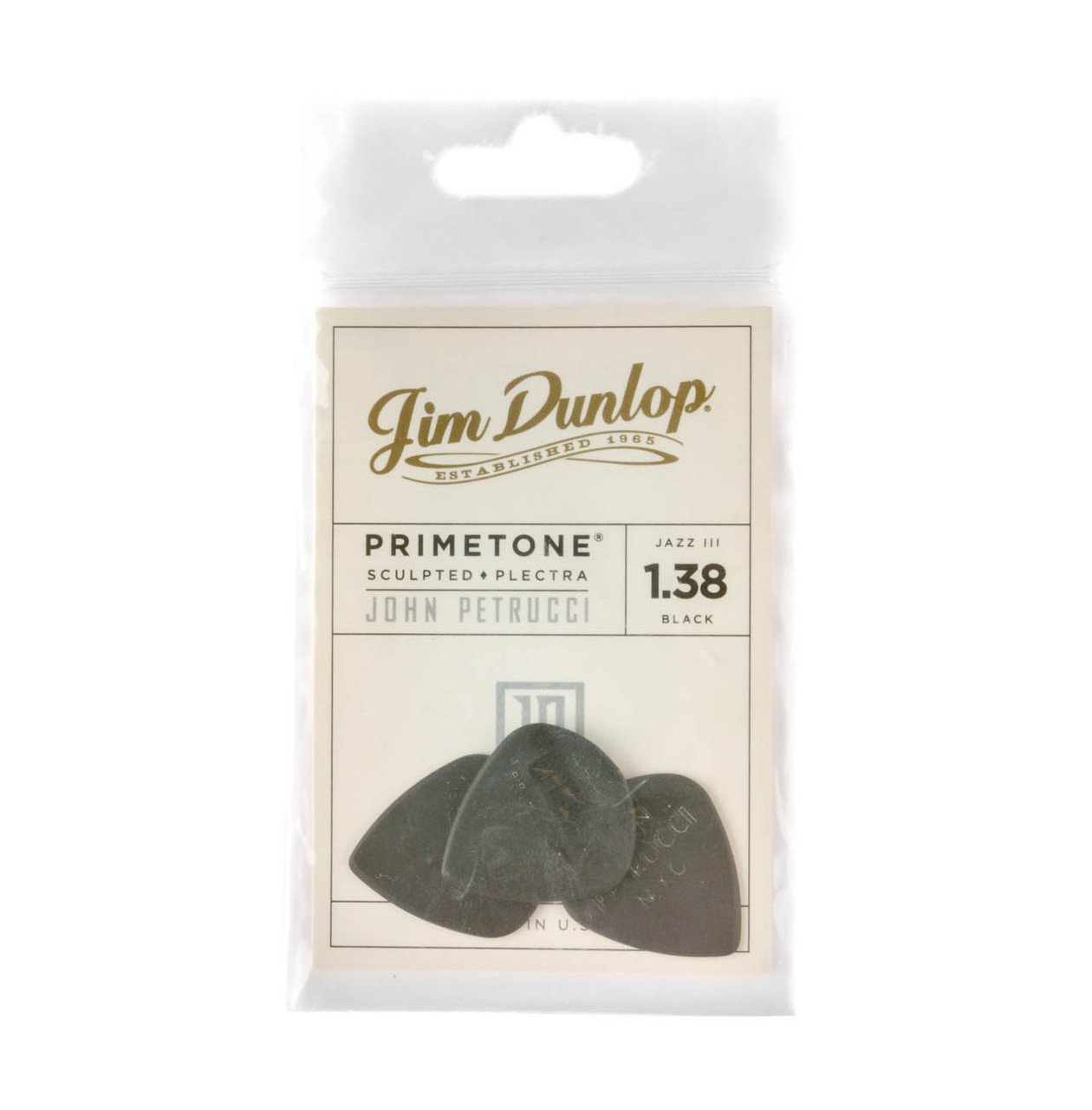 J. Petrucci Primetone Jazz III BLK 1.38 mm, 3 Stck