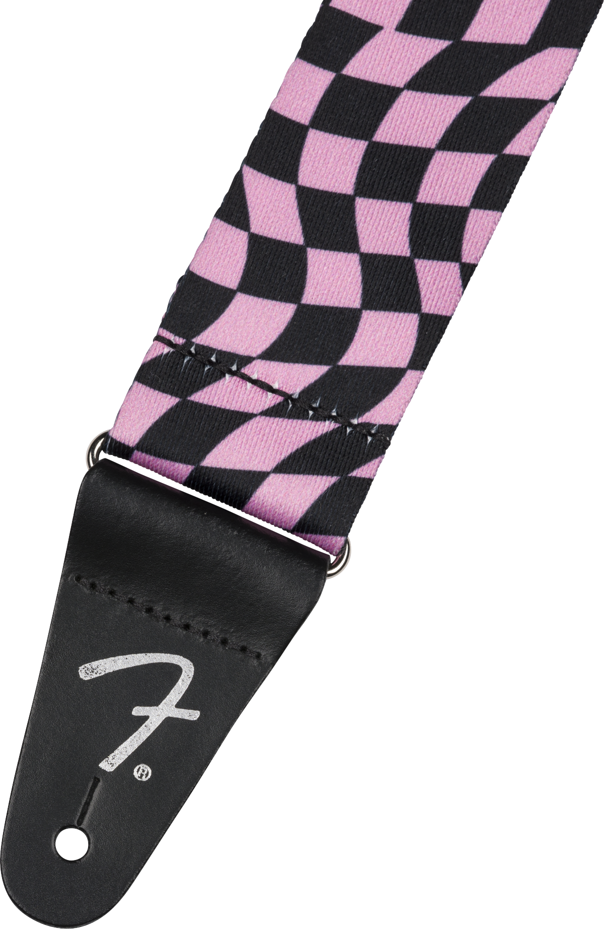 Wavy Checkerboard Poly Strap Pink