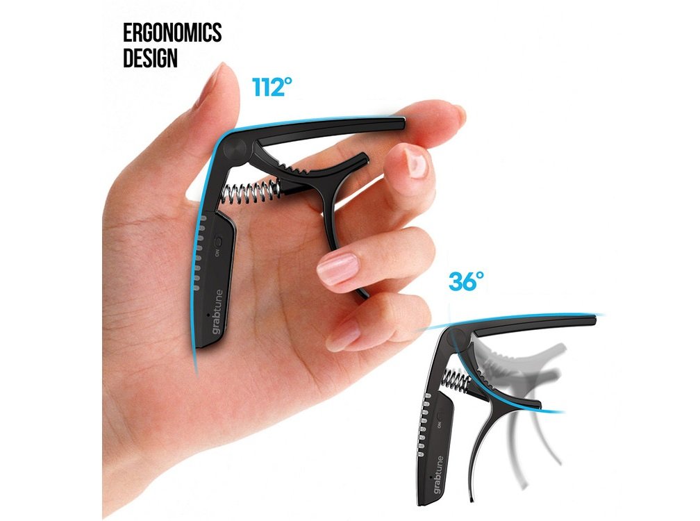 Grabtune GT-100 Capo & Tuner Black