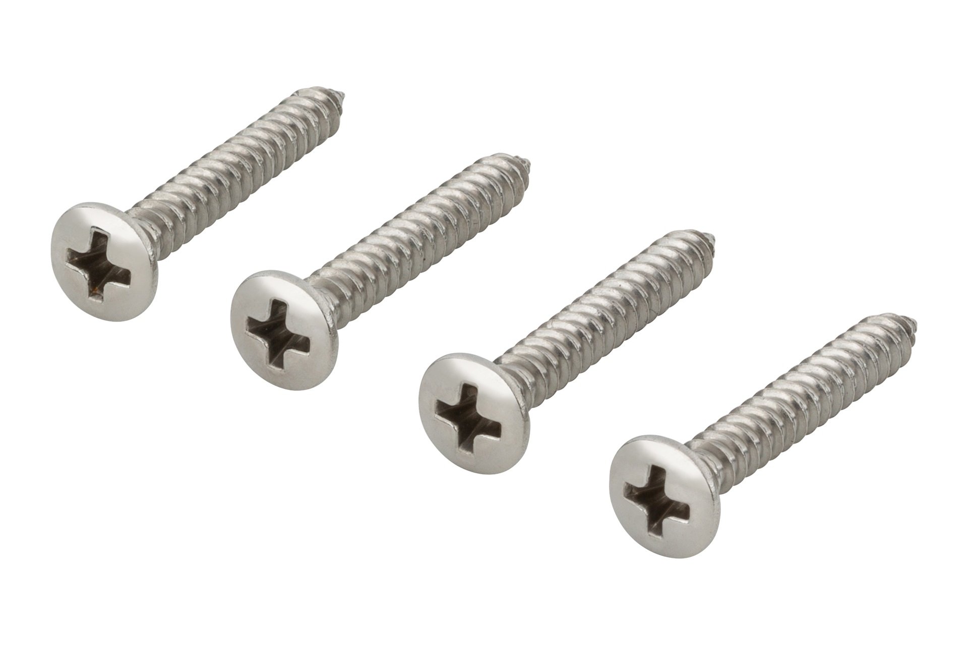 Countersunk Short Screws for Bolt-On Neck, 4,2 mm x 30 mm, 4 pcs. - Stainless Steel