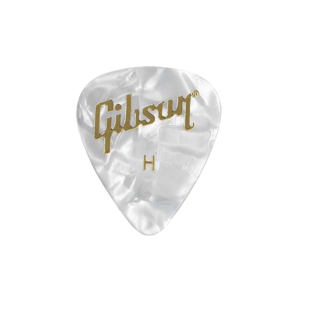 Pearloid White Picks, 12 Pack, Heavy