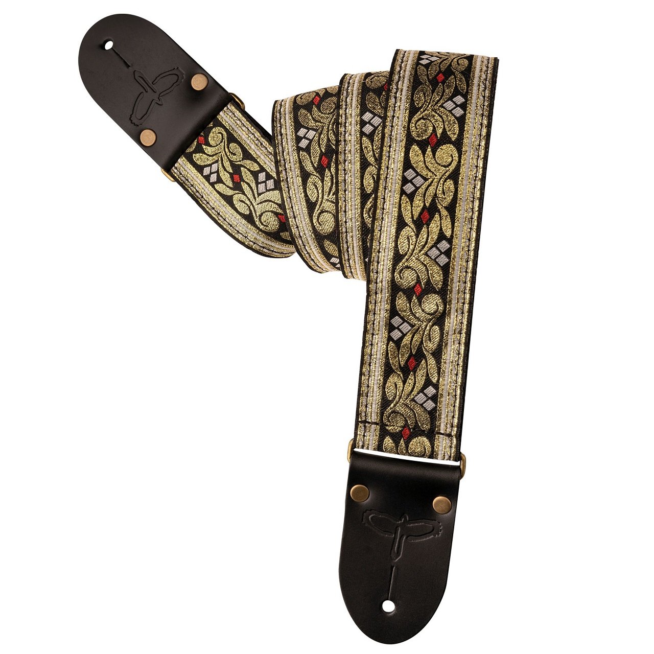 2" Retro Dlx. Jacquard Strap Red
