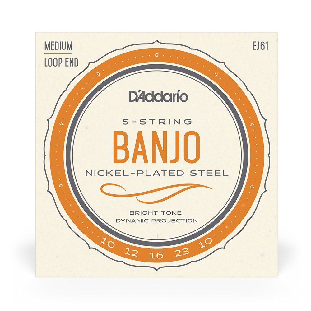 EJ61 5-String Banjo Strings, Nickel, Medium 10-23