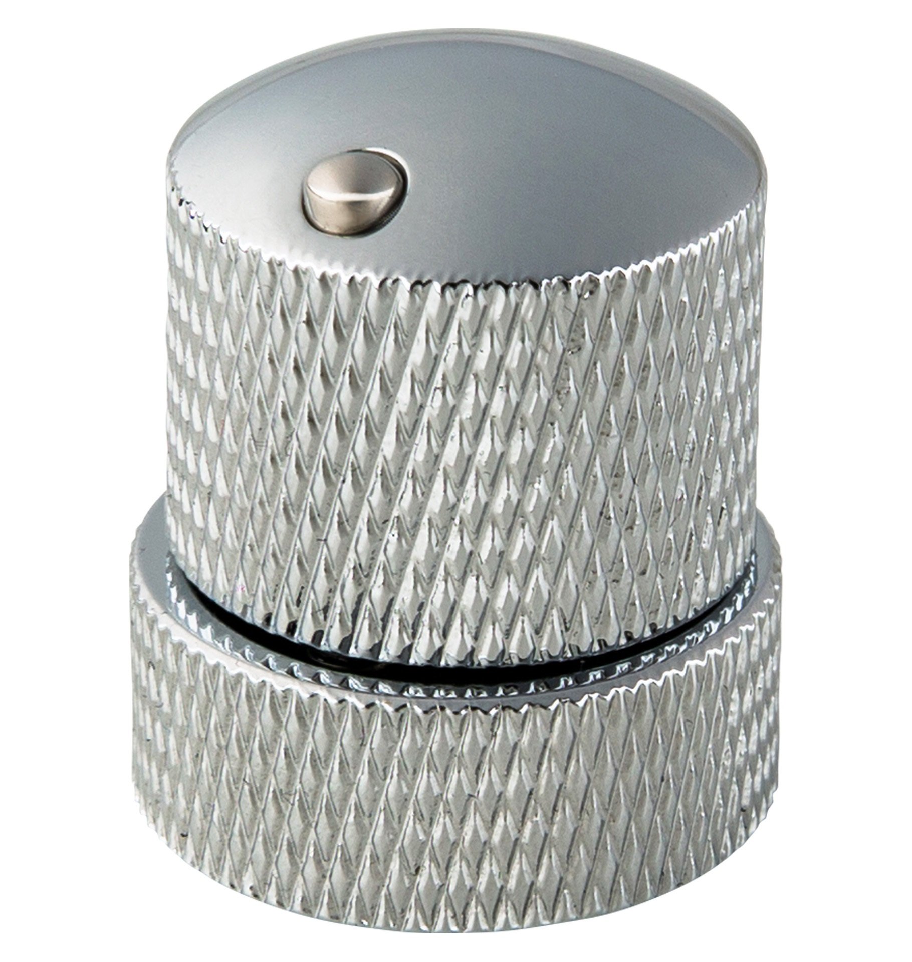  Stacked Potentiometer Dome Knob with Convex Indicator - Chrome