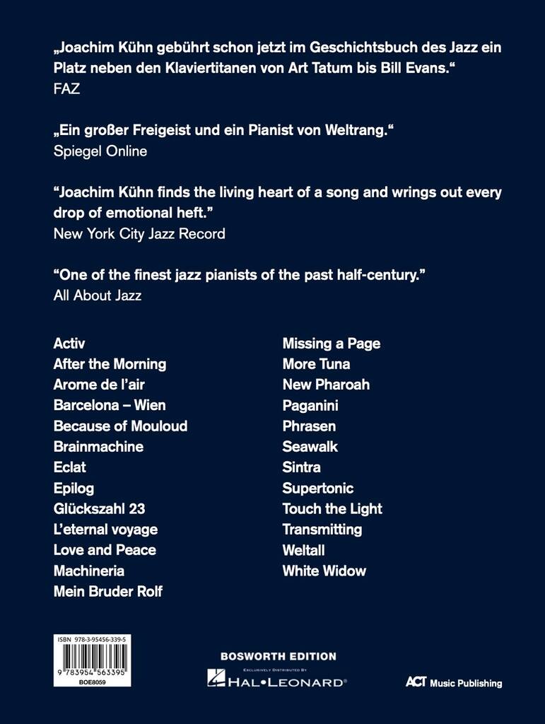Joachim Kühn Songbook 