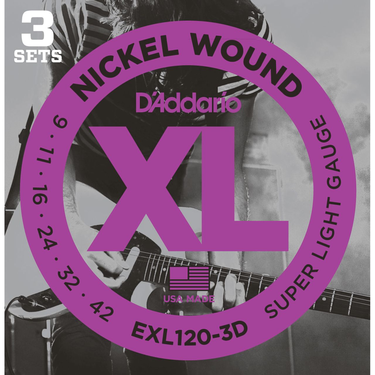 EXL120-3D 009"-042" - Saitensätze für E-Gitarre (3 Sets)