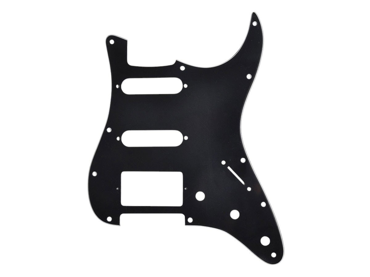 PG13B Pickguard Strat HSS schwarz 3-lagig