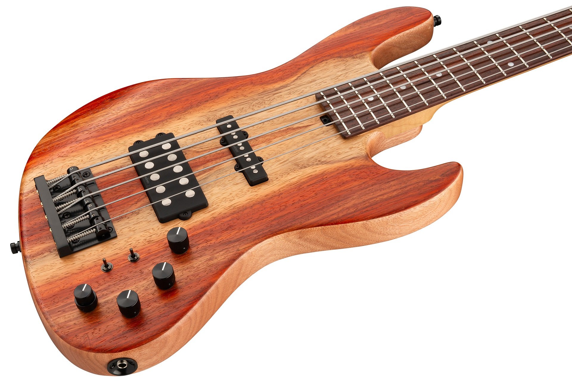 MasterBuilt 21-Fret Standard M/J Bass, Limited Edition 2024, 5-String - Natural Transparent Satin