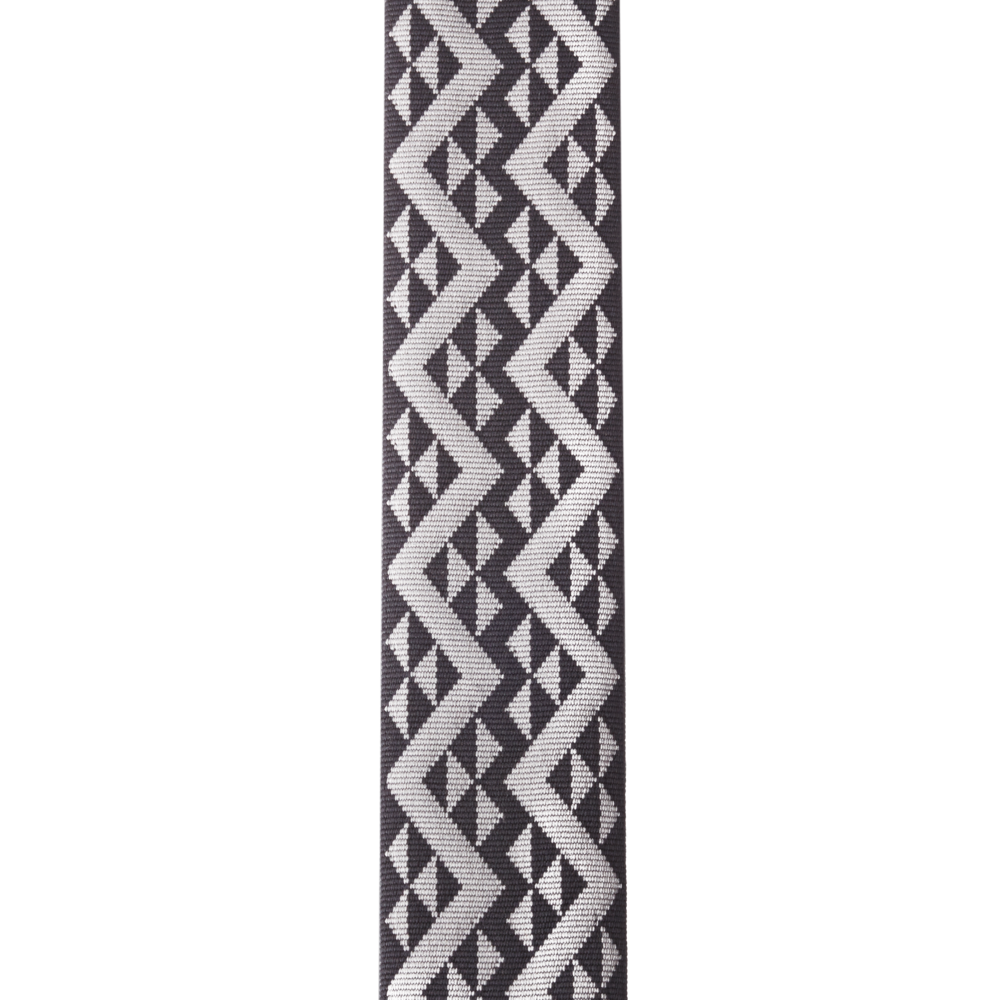 Auto Lock Gitarrengurt, gepolstert, schwarze Geometrien