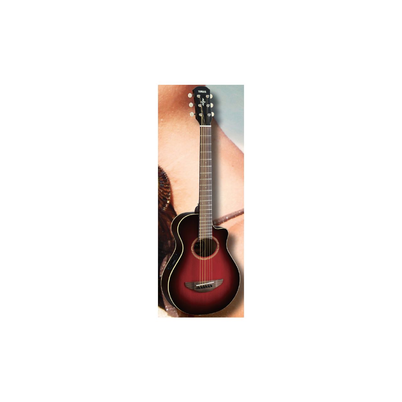 APX T2 Travel Guitar Dark Red Burst