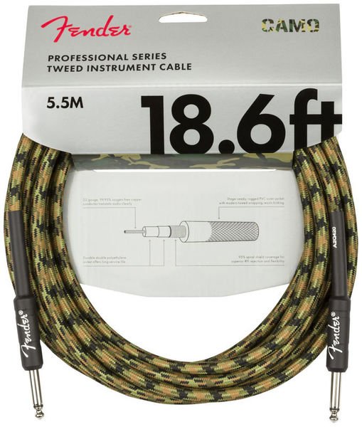 Professional Series Instrument Cable, Camo 5,5m