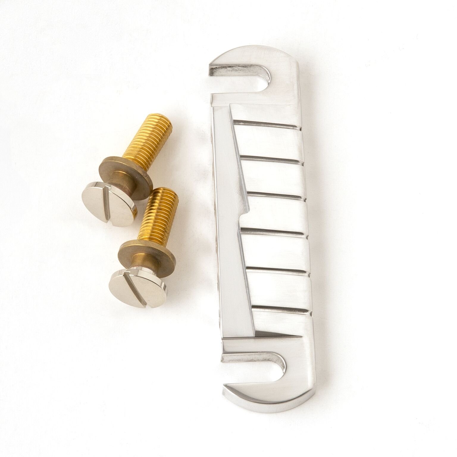 Stoptail Bridge & Studs, Polished Aluminium