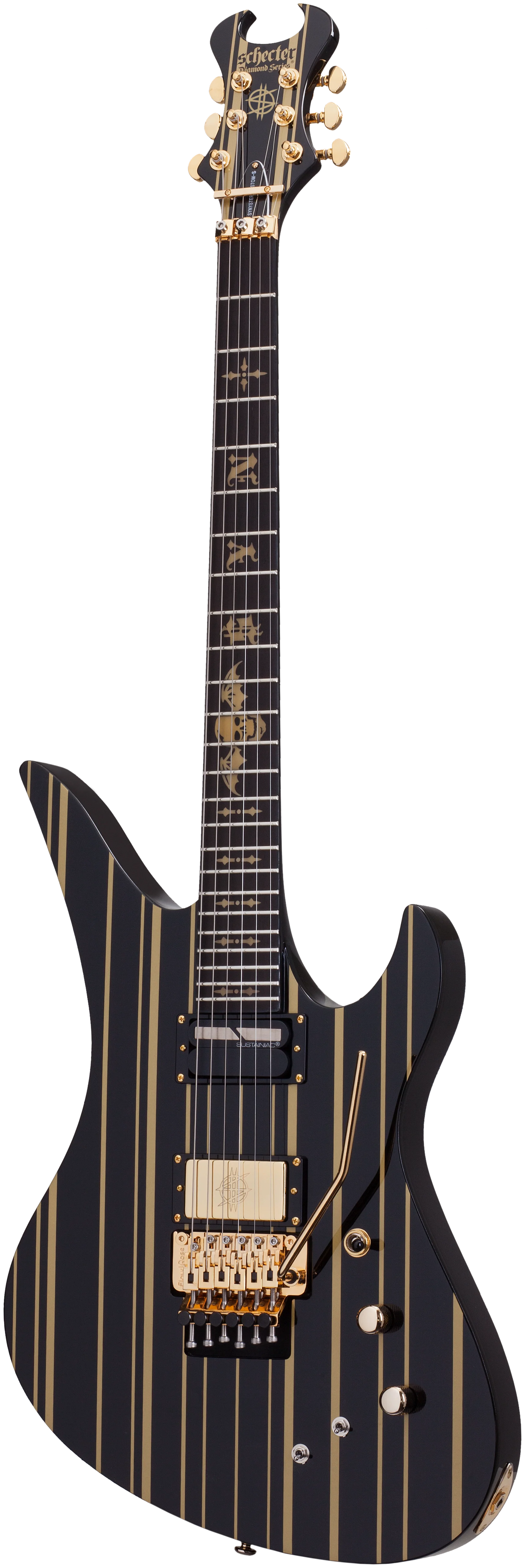 Synyster Gates Custom S Black/Gold Stripes E-Gitarre