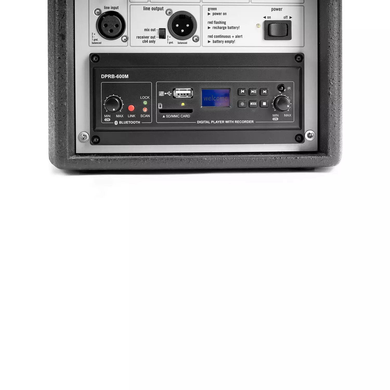 Aktivlautsprecher, Digitalplayer, Bluetooth, USB-Anschluss, SD-Kartenleser