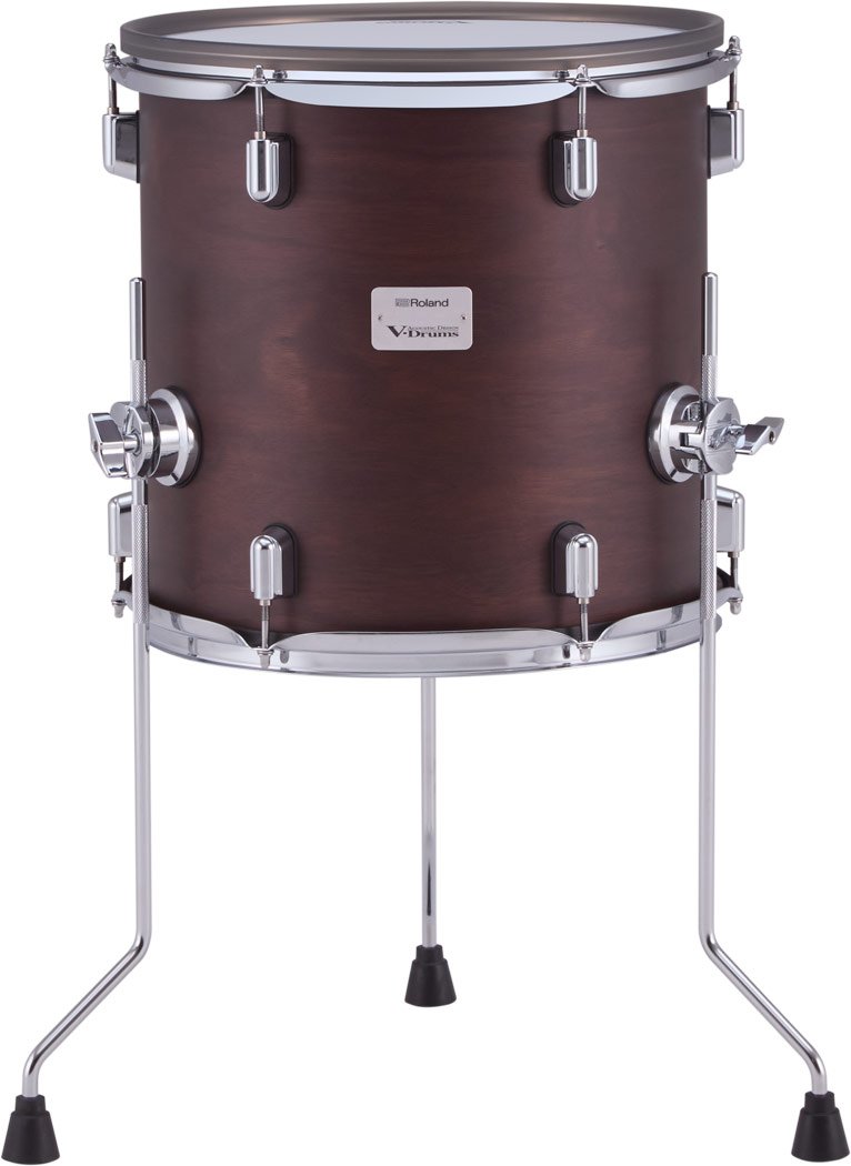 Roland PDA140F-SW Floor Tom Pad – 14 Zoll Standtom mit Satin Walnut Holzkessel für E-Drum Set