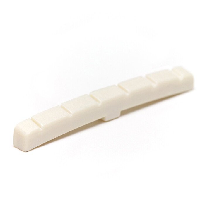 NuBone LC-5000-10 - F-Style Guitar Nut, Flat/Curved Bottom, Slotted - Luthier's Pack, 10 pcs.
