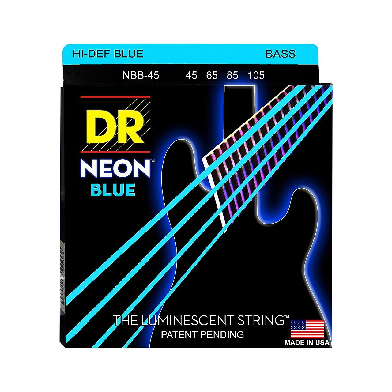Hi-Def Neon Bass-Saitensatz Blue 045-105