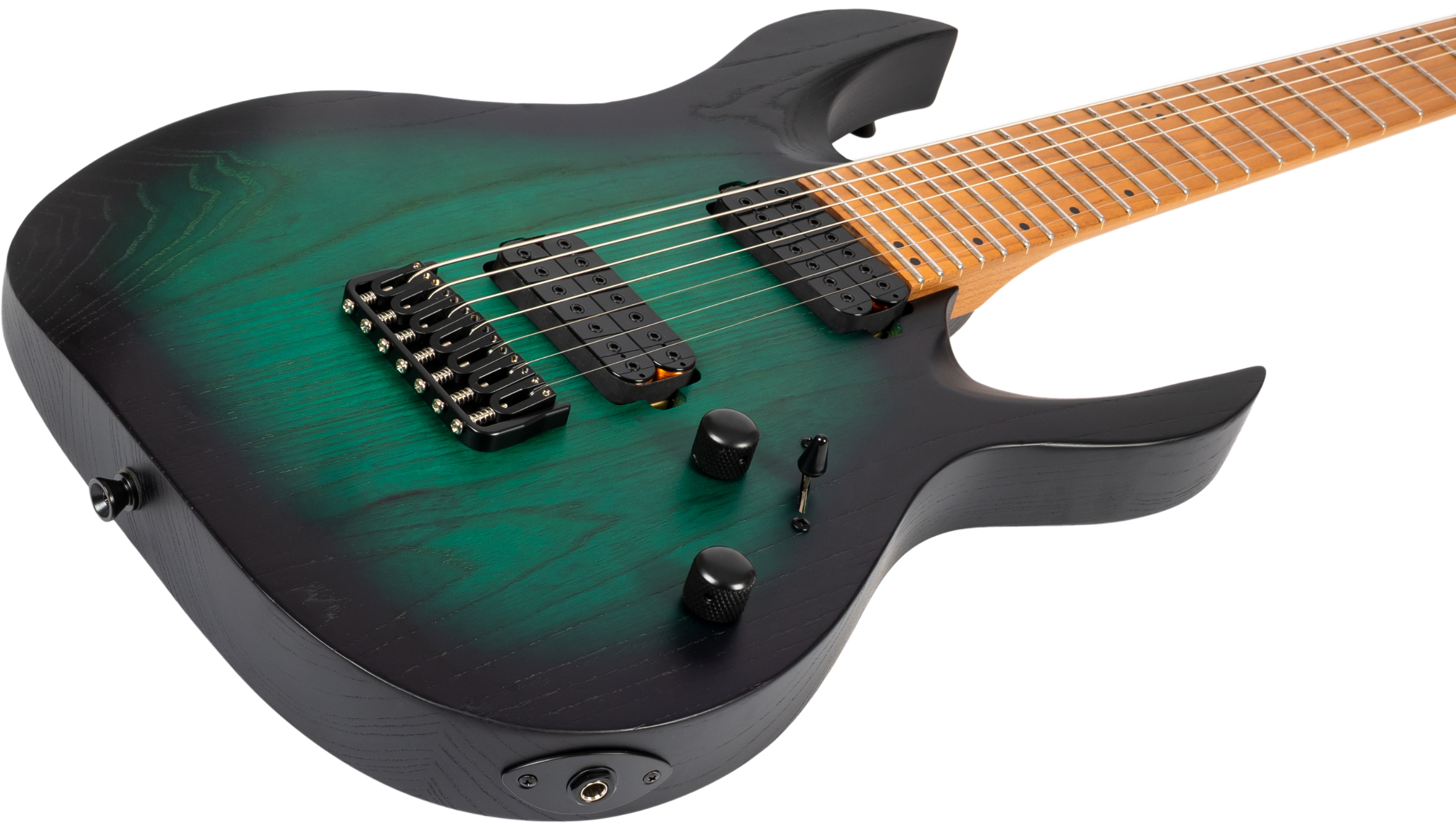 S-607 AGR 7-String E-Gitarre Swamp Ash Green Stainless Steel