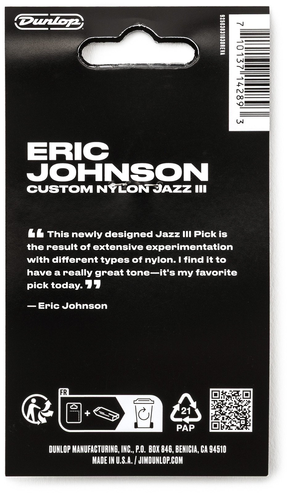 Player's Pack Eric Johnson Custom  Nylon Jazz III 6er Pack