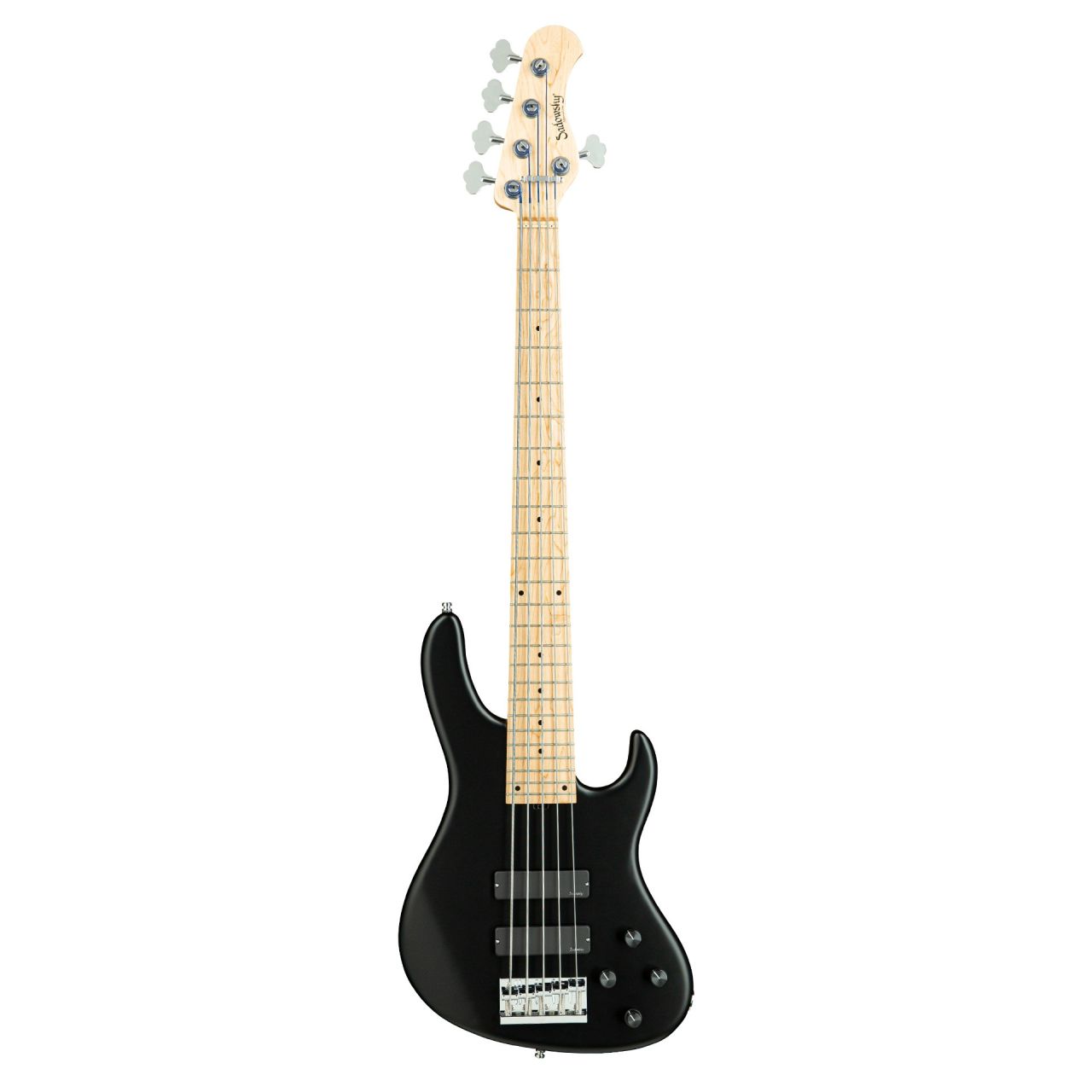 MetroLine 24-Fret Modern Bass, Swamp Ash Body, 5-String - Solid Black Satin  