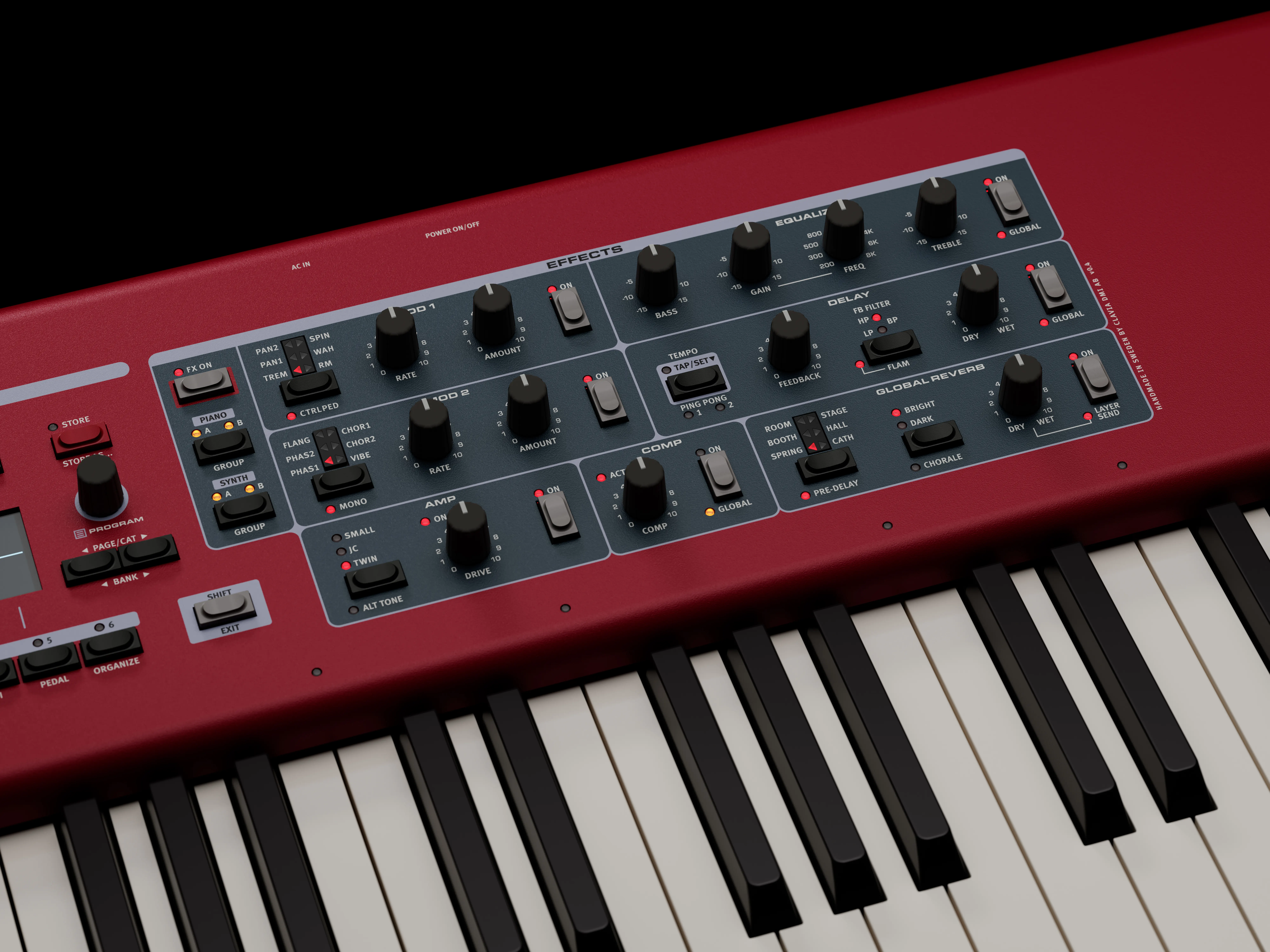 Sample Synth Sektion des Clavia Nord Piano 6 88 im Detail