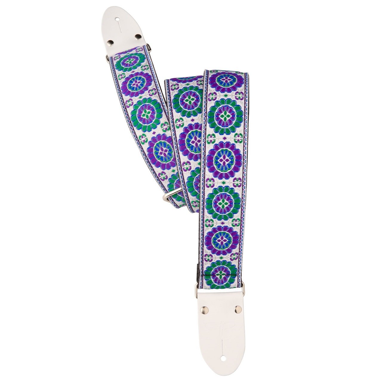 2" Retro Dlx. Jacquard Strap White