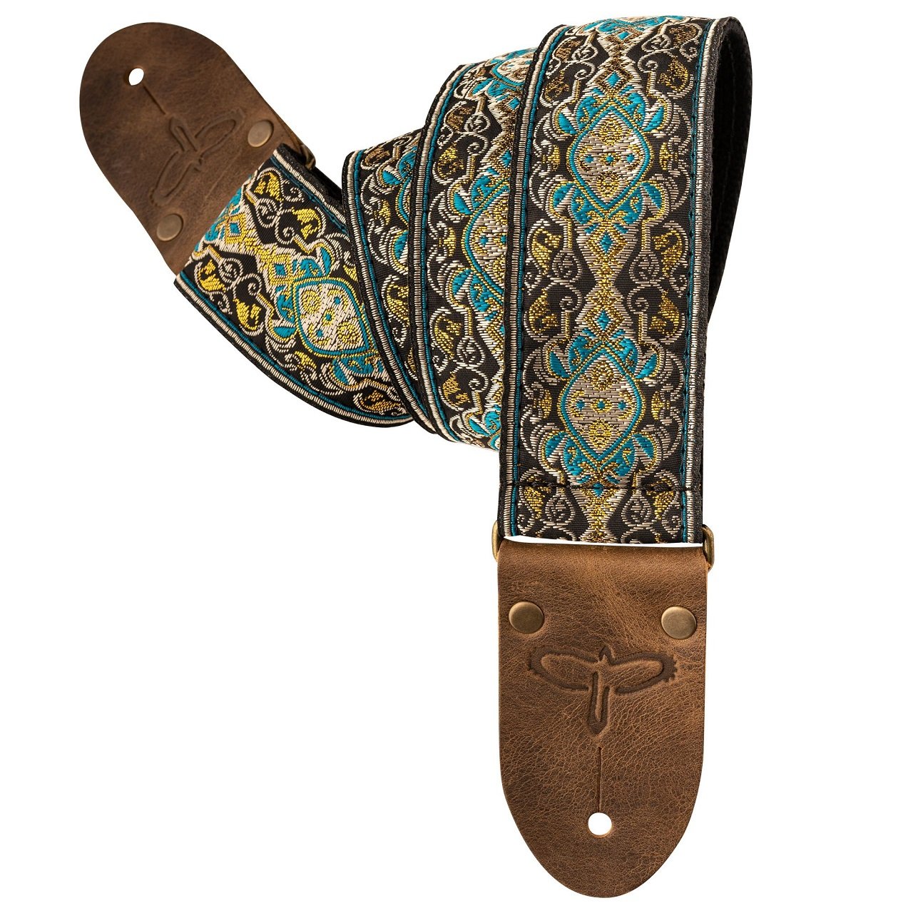 2" Retro Dlx. Jacquard Strap Teal
