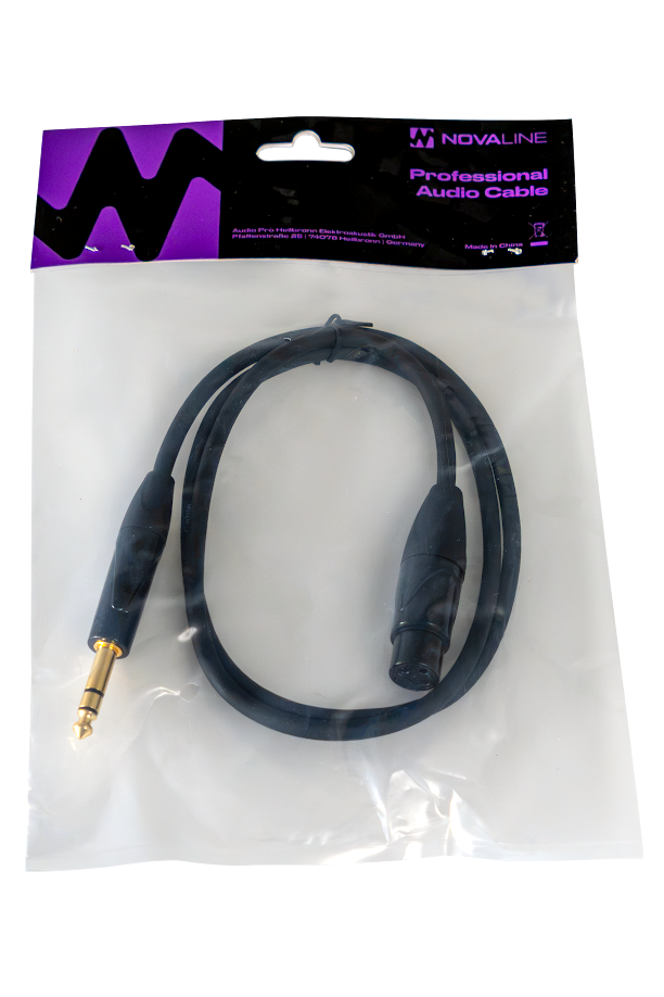 Audiokabel, schwarz, Klinkenstecker, XLR-Anschluss, Kabel