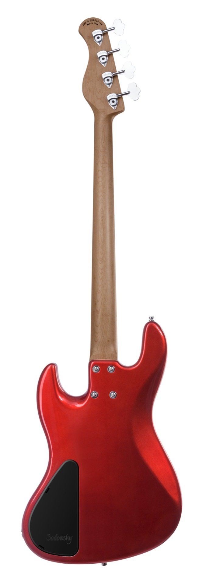 MetroExpress 21-Fret Hybrid P/J Bass, Roasted Maple Fingerboard, 4-String - Solid Candy Apple Red Me