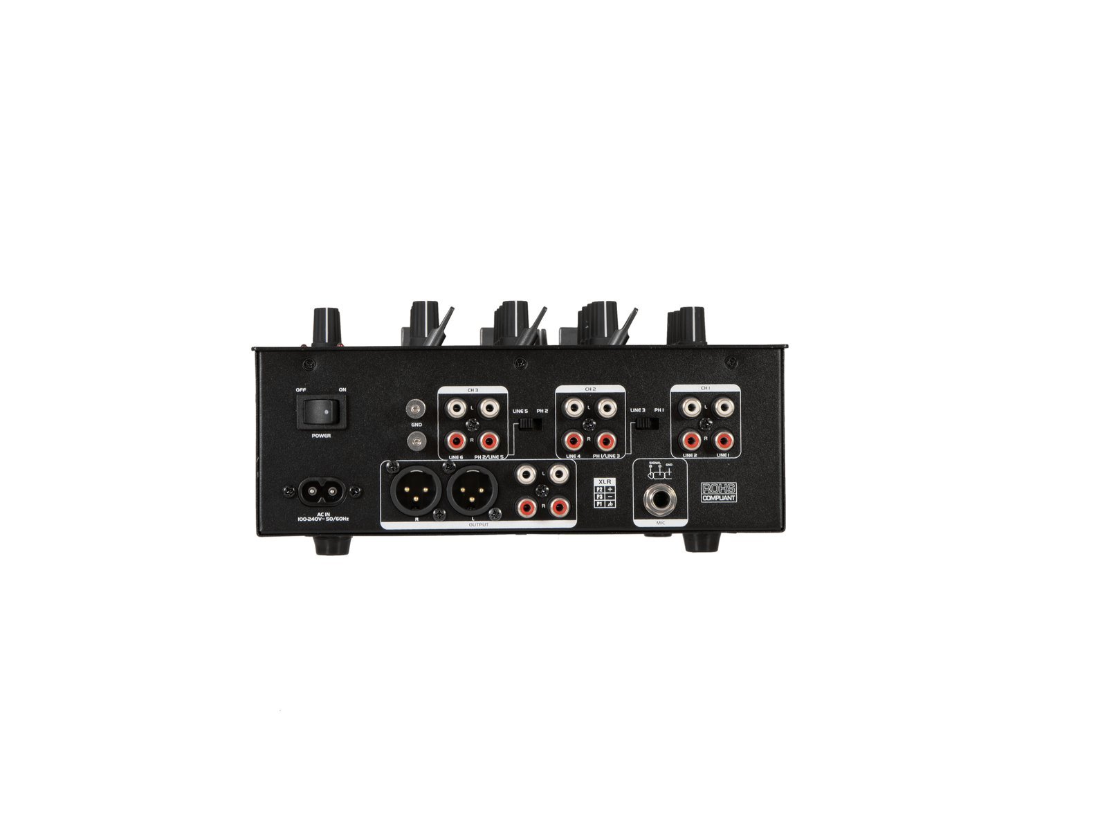 PM-322P 3-Kanal-DJ-Mixer mit Bluetooth und USB-Player