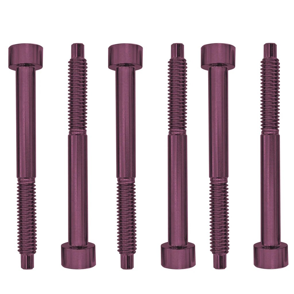 FROSLSPKP - Color Stainless Steel String Lock Screws (6 pcs), Pink