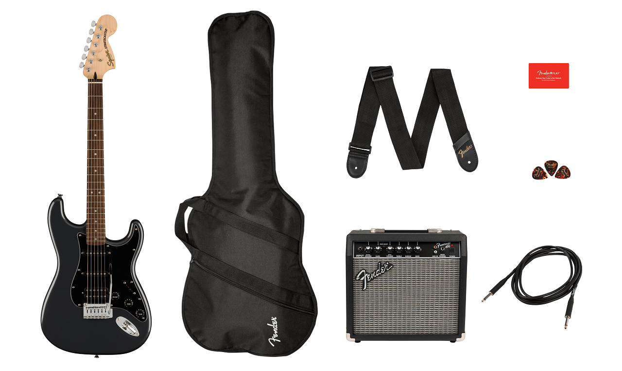 Affinity Series™ Stratocaster® HSS Pack, Charcoal Frost Metallic, 15G - 230V EU